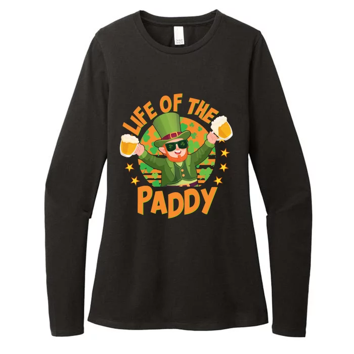 Funny St Patricks Day Life Of The Paddy Leprechaun With Beers Womens CVC Long Sleeve Shirt