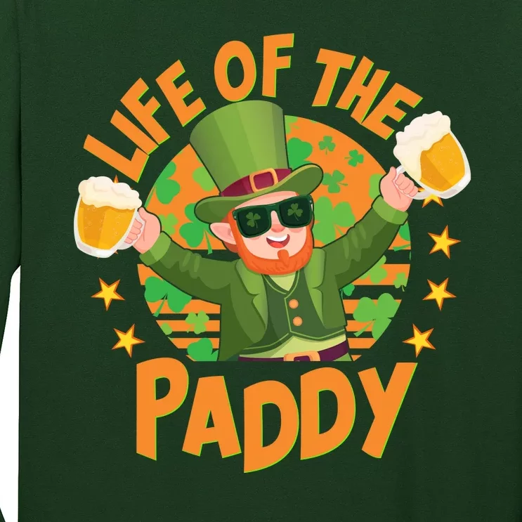 Funny St Patricks Day Life Of The Paddy Leprechaun With Beers Long Sleeve Shirt