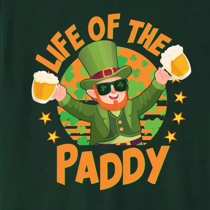 Funny St Patricks Day Life Of The Paddy Leprechaun With Beers ChromaSoft Performance T-Shirt