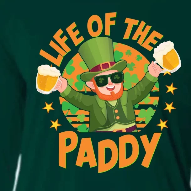 Funny St Patricks Day Life Of The Paddy Leprechaun With Beers Cooling Performance Long Sleeve Crew