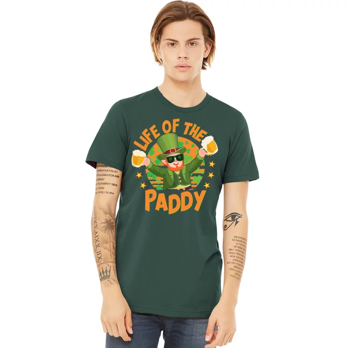 Funny St Patricks Day Life Of The Paddy Leprechaun With Beers Premium T-Shirt