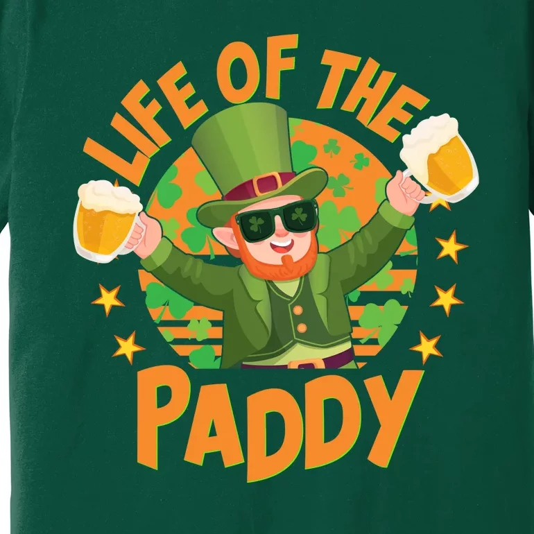 Funny St Patricks Day Life Of The Paddy Leprechaun With Beers Premium T-Shirt