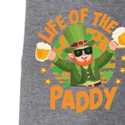 Funny St Patricks Day Life Of The Paddy Leprechaun With Beers Doggie 3-End Fleece Hoodie