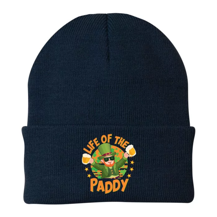 Funny St Patricks Day Life Of The Paddy Leprechaun With Beers Knit Cap Winter Beanie