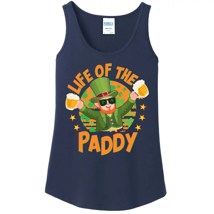 Funny St Patricks Day Life Of The Paddy Leprechaun With Beers Ladies Essential Tank