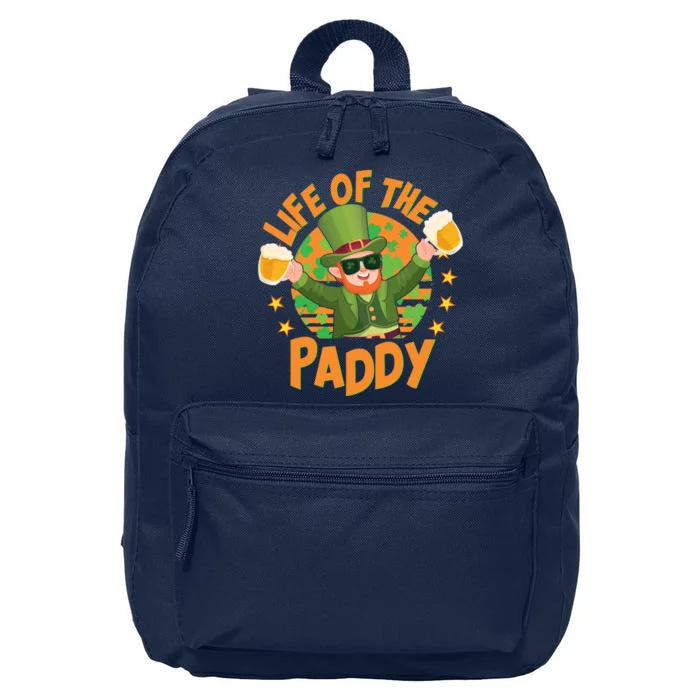 Funny St Patricks Day Life Of The Paddy Leprechaun With Beers 16 in Basic Backpack