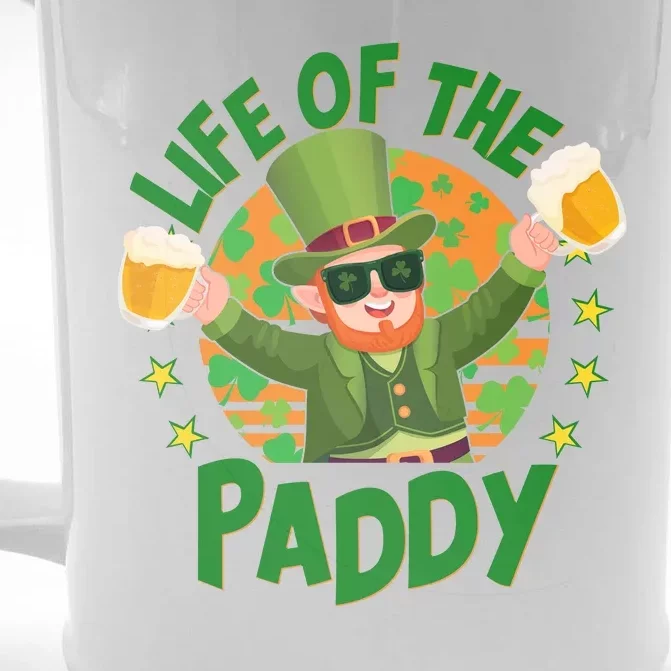 Funny St Patricks Day Life Of The Paddy Leprechaun With Beers Front & Back Beer Stein