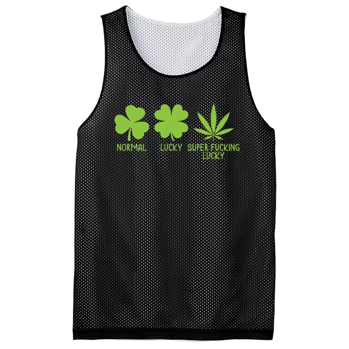 Funny St. PatrickS Day Weed Mesh Reversible Basketball Jersey Tank