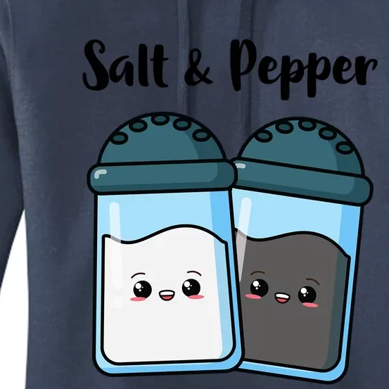 Funny Salt Pepper Halloween Costume Idea Pepper Salt Design Funny Gift Women's Pullover Hoodie