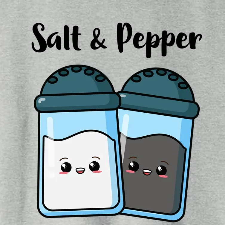 Funny Salt Pepper Halloween Costume Idea Pepper Salt Design Funny Gift Women's Crop Top Tee