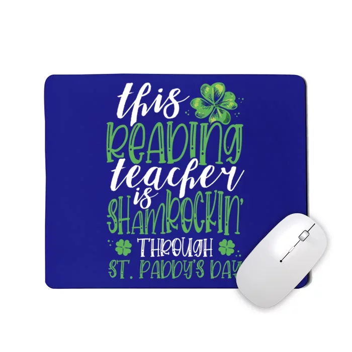 Funny St Patricks Day Reading Teacher Gift Shamrock Quote Gift Mousepad