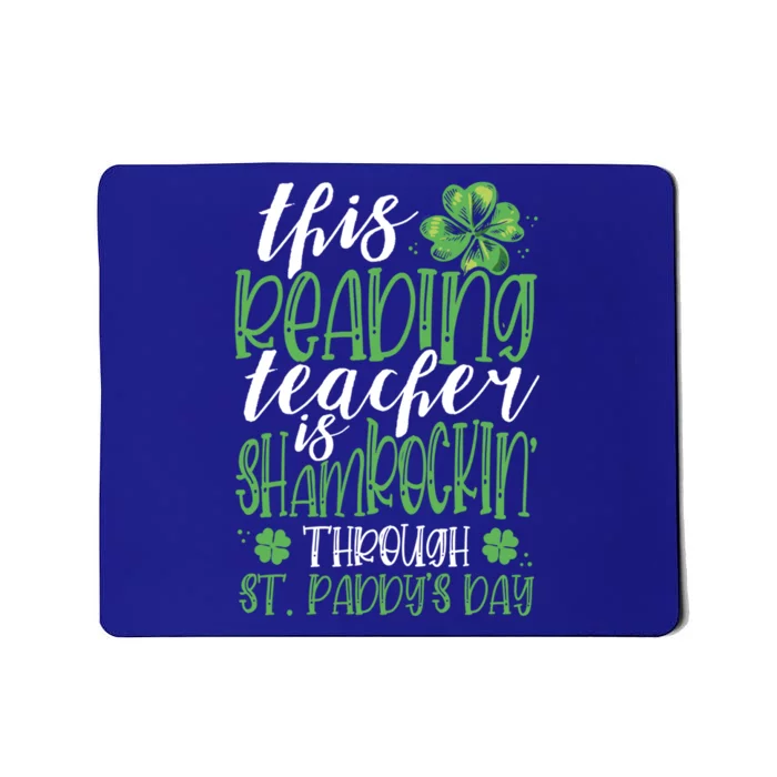 Funny St Patricks Day Reading Teacher Gift Shamrock Quote Gift Mousepad