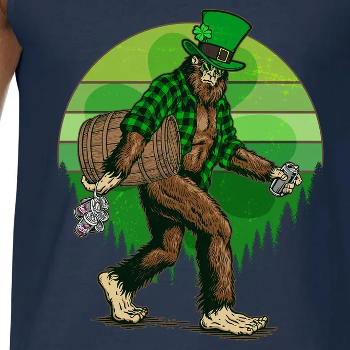 Funny St Patrick's Day Leprechaun Sasquatch With Beer Comfort Colors® Tank Top