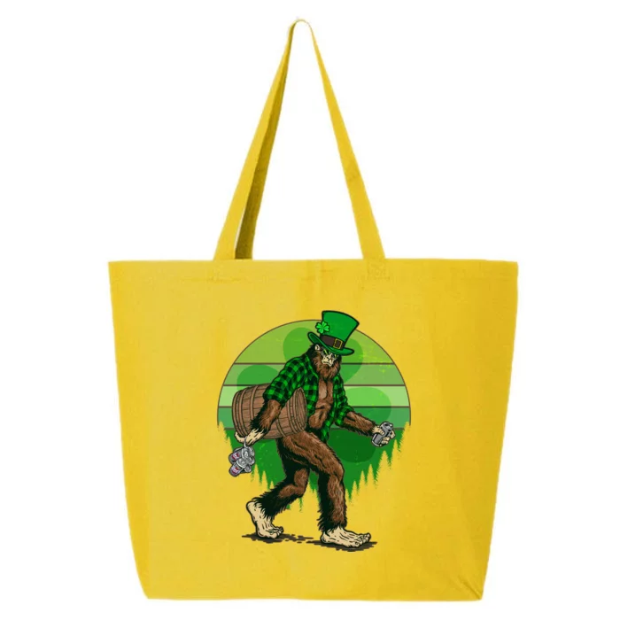 Funny St Patrick's Day Leprechaun Sasquatch With Beer 25L Jumbo Tote