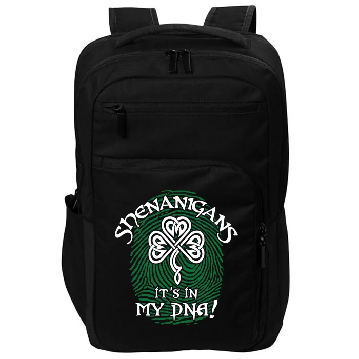 Funny St Patrick's Day Shenanigans It's In My DNA Fingerprint Impact Tech Backpack