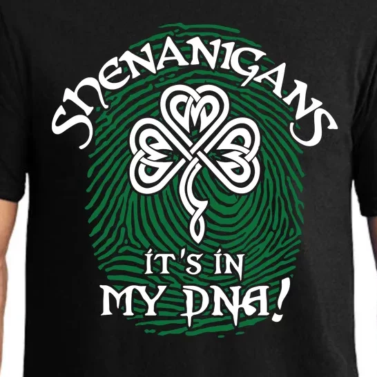 Funny St Patrick's Day Shenanigans It's In My DNA Fingerprint Pajama Set