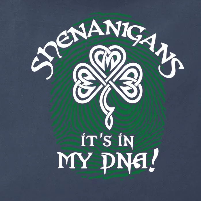 Funny St Patrick's Day Shenanigans It's In My DNA Fingerprint Zip Tote Bag