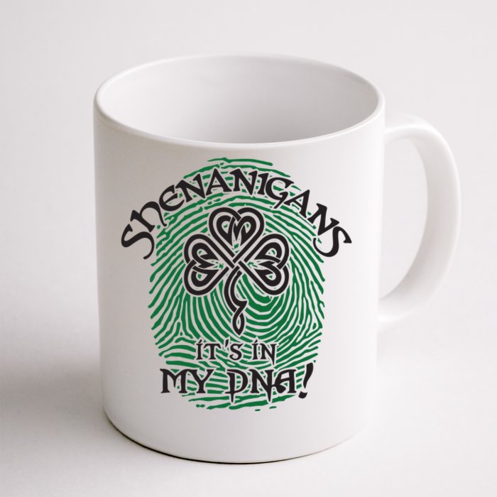 Funny St Patrick's Day Shenanigans It's In My DNA Fingerprint Front & Back Coffee Mug