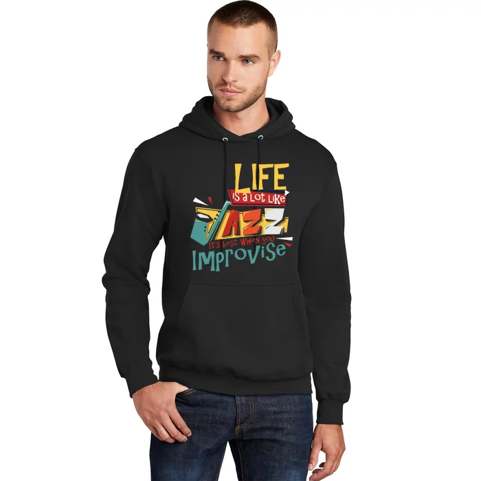 Funny Sax Player Gifts Jazz Music Saxophone Hoodie