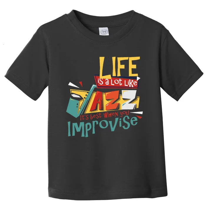 Funny Sax Player Gifts Jazz Music Saxophone Toddler T-Shirt