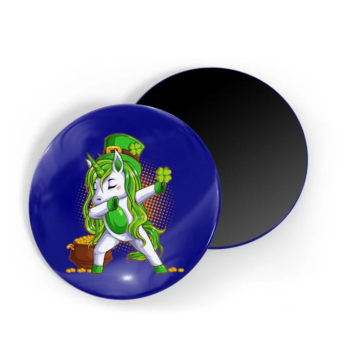 Funny St Patricks Dabbing Leprechaun Unicorn Magnet