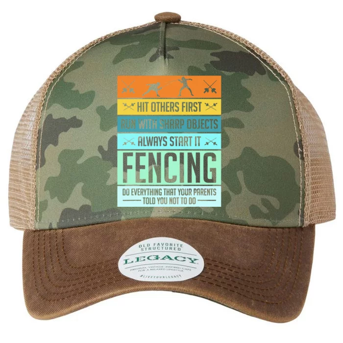 Fencing Sport Pun Legacy Tie Dye Trucker Hat