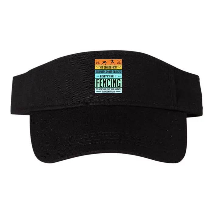 Fencing Sport Pun Valucap Bio-Washed Visor