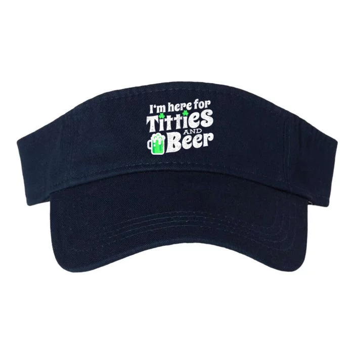 Funny St Patricks Day Titties And Beer Gift Valucap Bio-Washed Visor