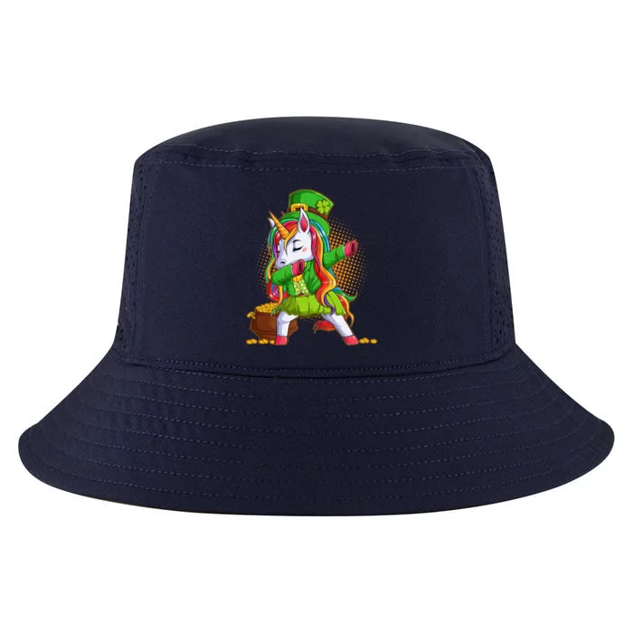 Funny St Patricks Dabbing Leprechaun Rainbow Unicorn Cool Comfort Performance Bucket Hat