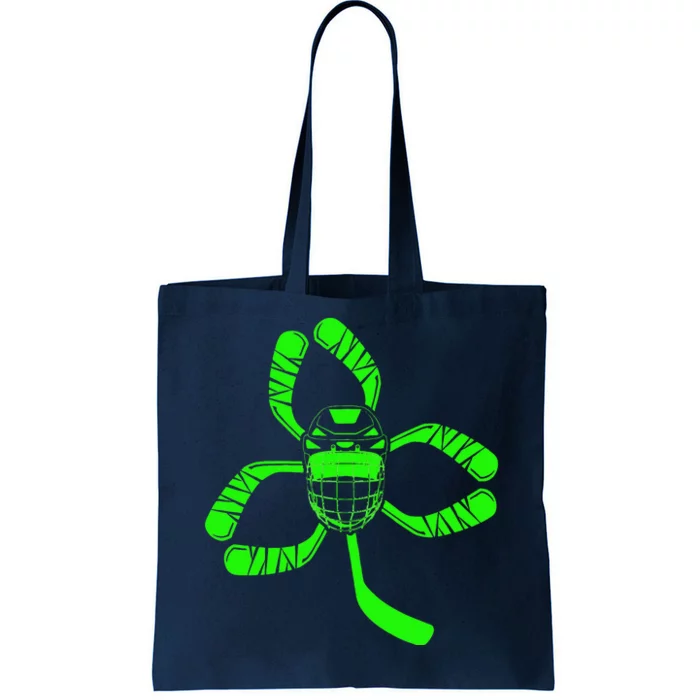 Funny St Patrick's Day Hockey Shamrock Tote Bag