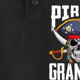 Family Skull Pirate Grandma Jolly Roger Crossbones Flag Dry Zone Grid Performance Polo