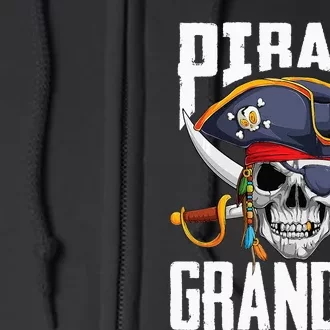 Family Skull Pirate Grandma Jolly Roger Crossbones Flag Full Zip Hoodie