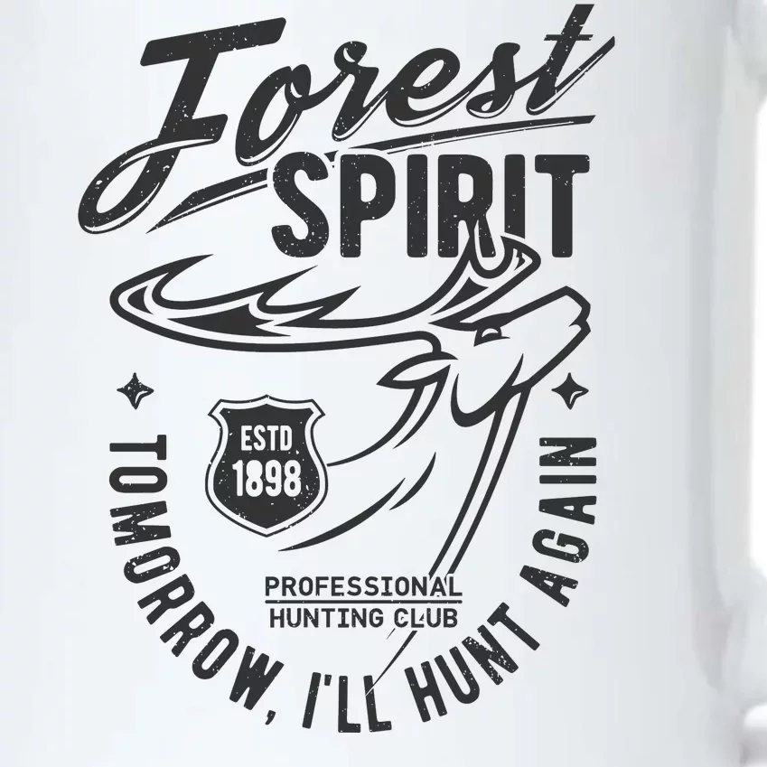 Forest Spirit Professional Hunting Club Tomorrow I'll Hunt Again Black Color Changing Mug