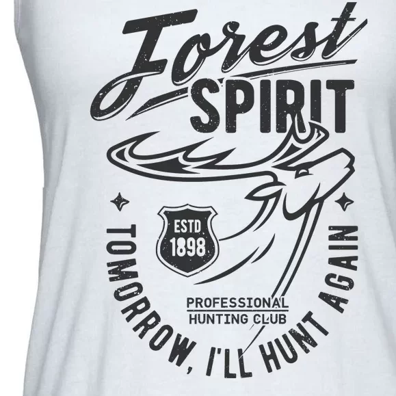 Forest Spirit Professional Hunting Club Tomorrow I'll Hunt Again Ladies Essential Flowy Tank