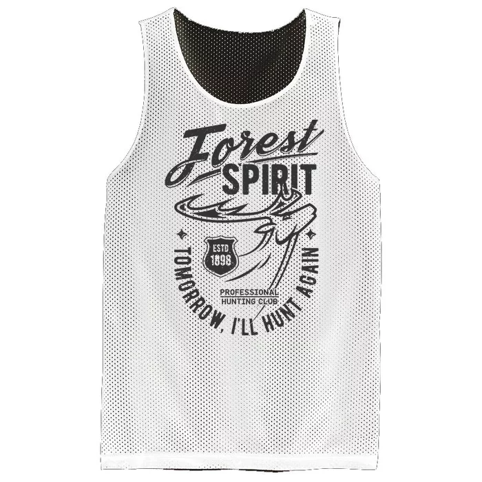 Forest Spirit Professional Hunting Club Tomorrow I'll Hunt Again Mesh Reversible Basketball Jersey Tank