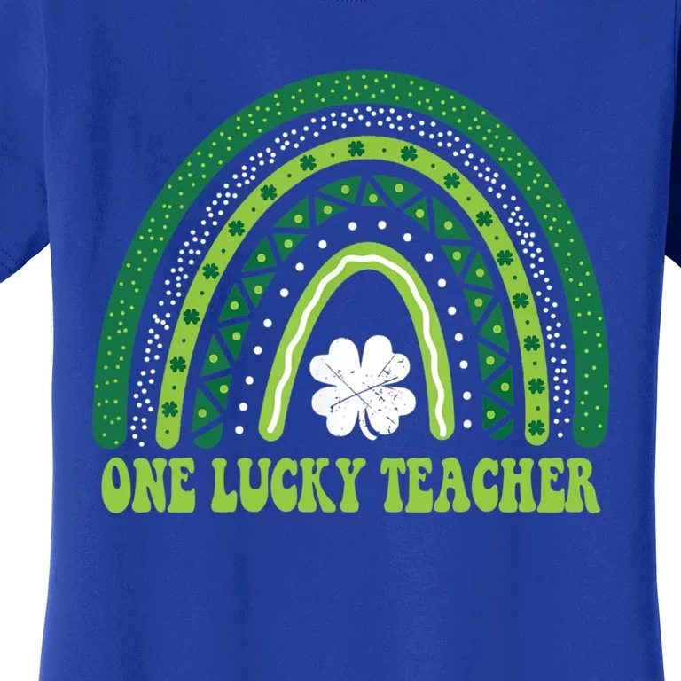 Funny St Patricks Day Cute Gift For Teacher One Lucky Teacher Gift Women's T-Shirt