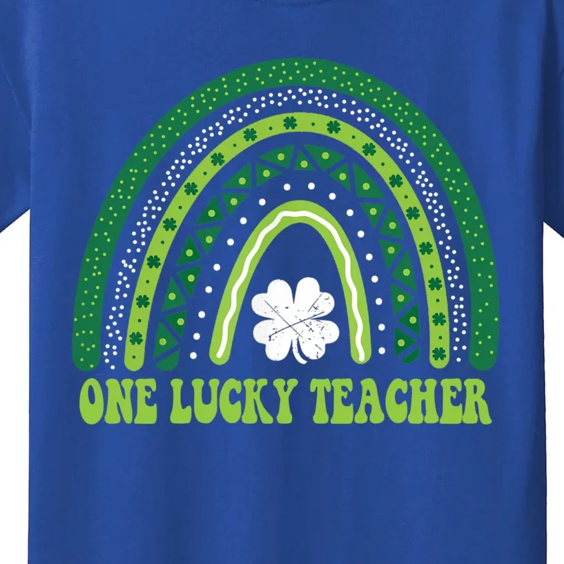 Funny St Patricks Day Cute Gift For Teacher One Lucky Teacher Gift Kids T-Shirt