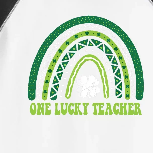 Funny St Patricks Day Cute Gift For Teacher One Lucky Teacher Gift Toddler Fine Jersey T-Shirt