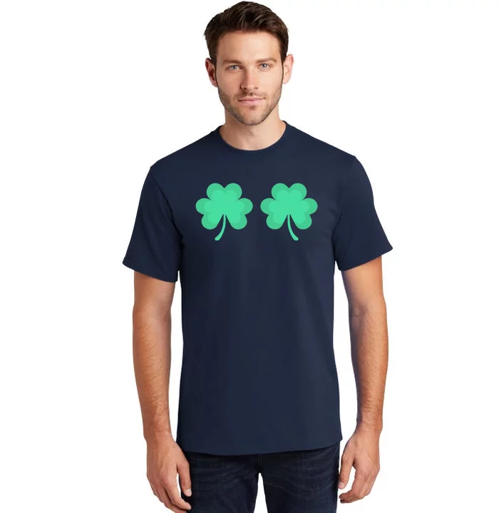 Funny St. Pattys Day Four 4 Leaf Clover Bra Tall T-Shirt