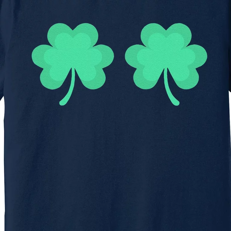 Funny St. Pattys Day Four 4 Leaf Clover Bra Premium T-Shirt