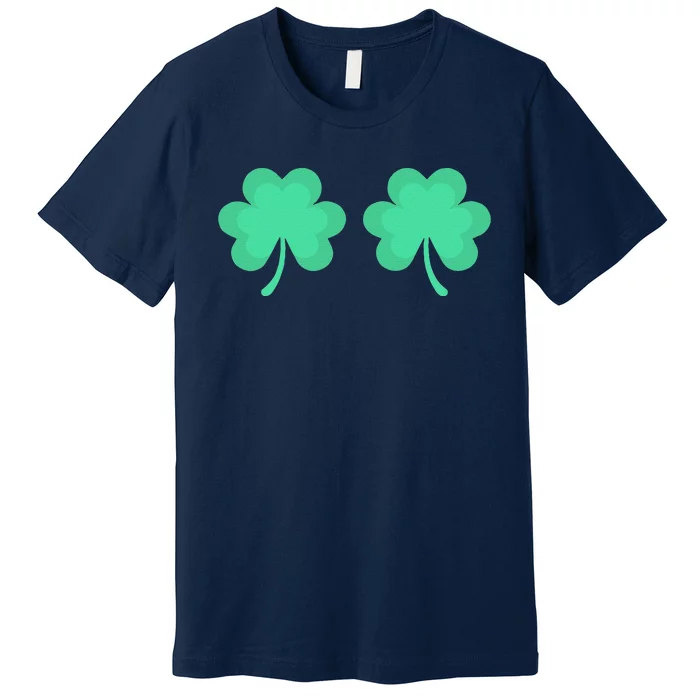 Funny St. Pattys Day Four 4 Leaf Clover Bra Premium T-Shirt