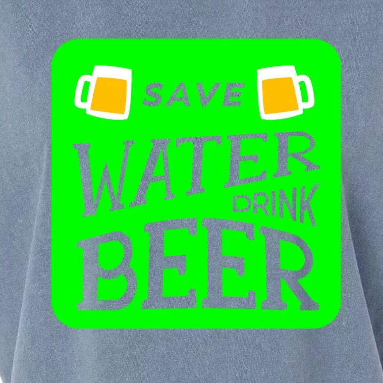 Funny St Patricks Save Water Beer Gift Garment-Dyed Women's Muscle Tee