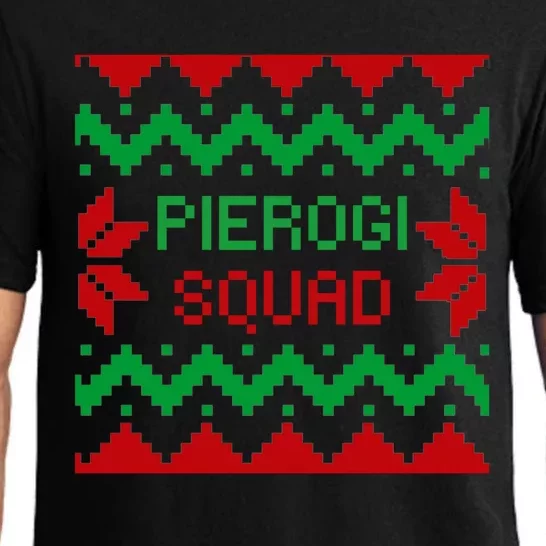 Funny Saying Pierogi Squad Christmas Holyday Cook Gift Pajama Set