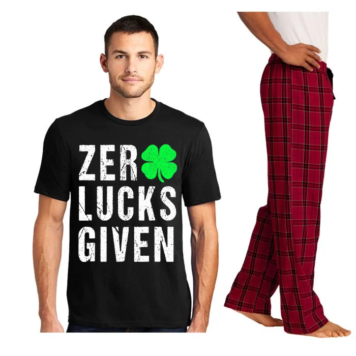 Funny Saint Patrick's Day Shamrock Irish Tee Adults Pajama Set