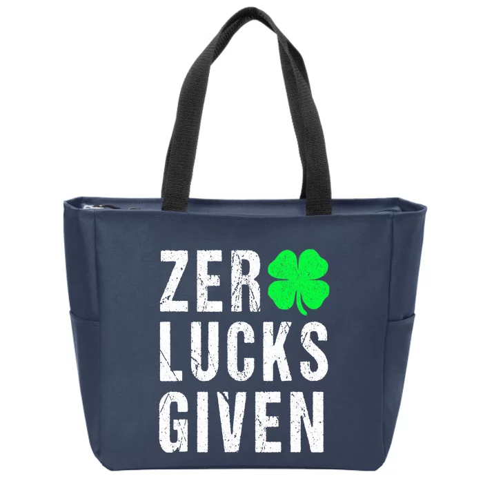 Funny Saint Patrick's Day Shamrock Irish Tee Adults Zip Tote Bag