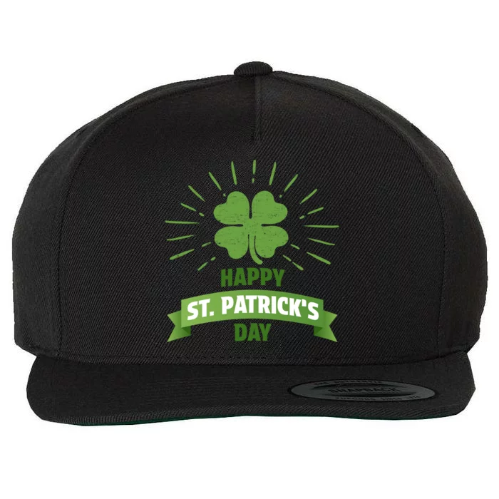 Funny St Patricks Day Shamrock Gift Wool Snapback Cap