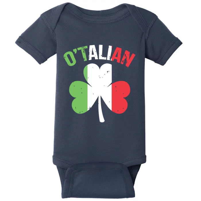 Funny Saint Patricks Day Irish Italian Otalian Baby Bodysuit