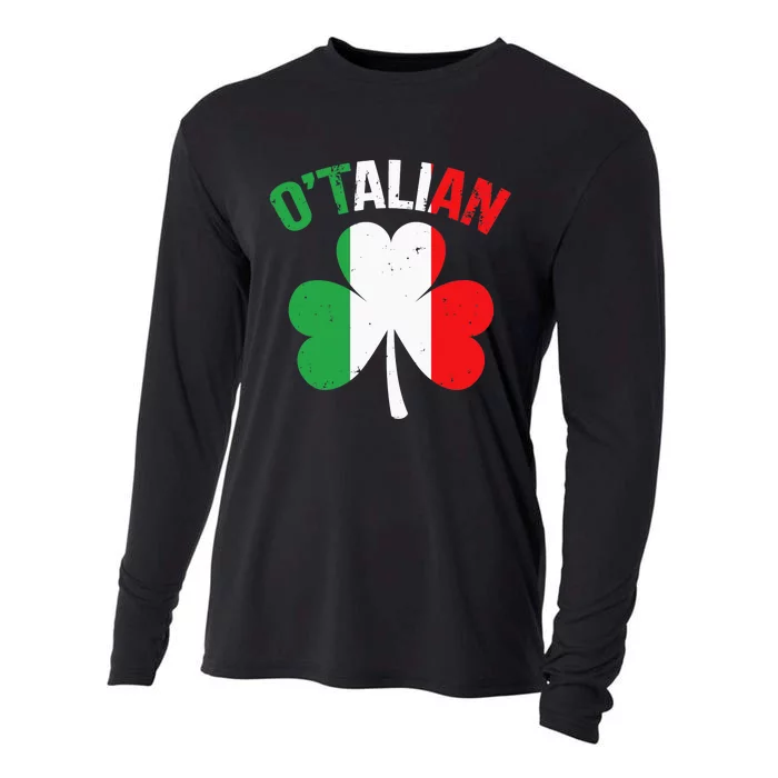 Funny Saint Patricks Day Irish Italian O'talian Cooling Performance Long Sleeve Crew