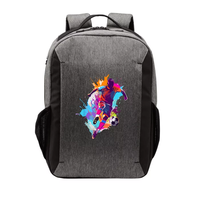 Funny Soccer Player Paint Splash Gift Vector Backpack