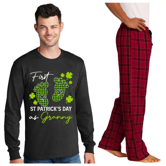 First St Patricks Day As Granny Pregnancy Gift Long Sleeve Pajama Set